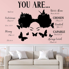 Black Girl Stickers Inspirational Quote Decal for Girls Bedroom Room African American Motivational Saying Positive Sticker Teens Girl (Black Girl Inspirational Quote Decal Motivational Saying Nursery Positive Sticker African American Woman Girl Bedroom )