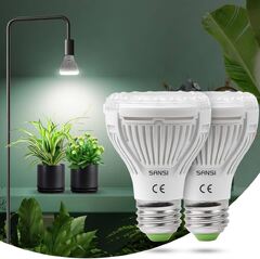 SANSI LED Grow Light Bulb (SANSI LED Grow Light Bulb for Seeds and Greens Spectrum 10W Grow Light with Optical Lens for Indoor Plant)