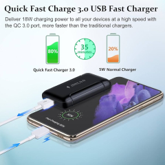 Costyle 2 Pack 18W GaN Tech Slim Fast Charge 3.0 Port Fast Charging (Usb Charger Costyle 2 Pack 18W Gan Tech Slim Fast Charge 3.0 Port Fast Charging Block With Foldable Plug Compatible For Samsung Galaxy S10 S9 S8)