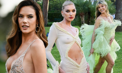 Alessandra Ambrosio, Elsa Hosk and Heidi Klum turn the amfAR Gala ...