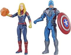 Avengers Endgame Team Pack Captain America & Captain Marvel Action Figure 2-Pack (Captain America and Captain Marvel)