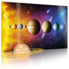GOODS+GADGETS Solar System XXL Universe Galaxy Space Photo Universe 80 x 45 cm s with Impressive Colour