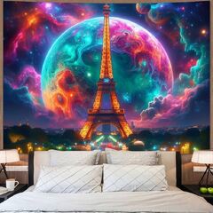 Trippy Planet Tapestry Paris Eiffel Tower (Eiffel Tower)