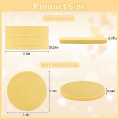 120 Pcs Facial Sponge Compressed Luxiv Face Cleansing Sponge Estheticians Compressed Makeup Facial Sponge Round Wash Face Sponges for Women (120 pcs facial sponge compressed)