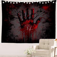 Amazon: Batmerry Bloodstain Horror Halloween Tapestry, Dark ...