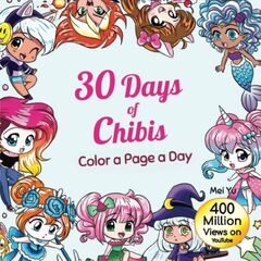 Amazon: 30 Days of Chibis: Color a Page a Day: Daily Coloring ...