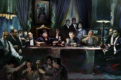 Buyartforless Gangster Last Supper by Ylli Haruni Godfather Scarface Sopranos Goodfellas