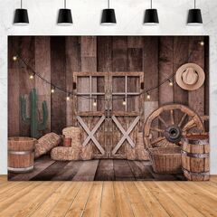 Aperturee ft Western Cowboy Backdrop Vintage Wild West Wooden ...