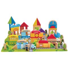 Amazon: Hape 125PCs Wooden Building Blocks with City Map ...