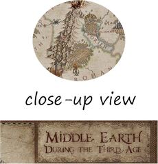 Vintage Middle Earth Map Lord of The Ring Map for Bedroom Wall