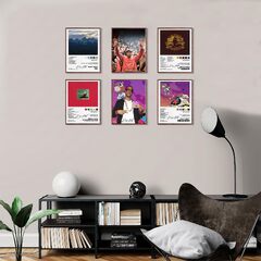 Kanye West Music Album Cover Limited Signed Ctrt Room Aesthetic Set of 6 Dorm (DIDIDO FUTURE Album Cover Signed Limited Rapper Music s Room Aesthetic Set of 6 for Teen and Girls Dorm)