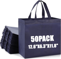 Amazon: 50Pcs Reusable Non Woven Shopping Bags Reusable Totes ...