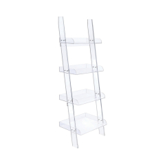 Coaster Amaturo Clear Acrylic Ladder Bookcase (Simply Brilliant Acrylic Ladder Shelf)