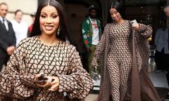 Cardi B turns heads in a skintight jumpsuit as she steps out ...