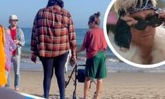 Ryan Gosling enjoys family outing to the beach in Santa Barbara ...