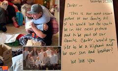 Boy, 11, is reduced to tears when he is given a new family for ...