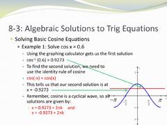 PPT - 8-3: Algebraic Solutions of Trigonometric Equations Day 1 ...