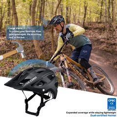 BASE CAMP Mountain Bike Helmet, Bike Helmet with Visor for Adult ...