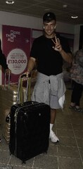 Love Island's Tom Clare sweetly kisses Molly Smith at the airport ...