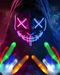 Buy New Halloween LED & Gloves in Multiple Light Modes, The Purge ...