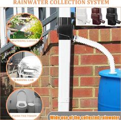 Gydandir Rainwater Collection System Rain Barrel Diverter Kit for Diverting Water (Rainwater Collection System)