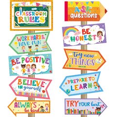 Classroom Rules s Classroom Bulletin Board s Set for Kindergarten Preschool Primary Middle High School Expectations (DFZUS 9 Classroom Rules s Classroom Bulletin Board s Set Good Habits Chart for Kindergarten Preschool Primary School Banner Rules)