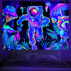 Blacklight Astronaut Tapestry Uv Reactive Planet Tapestry Trippy Cactus Tapestry (Jhdstore Blacklight Astronaut Jellyfish Tapestry Blacklight Mushroom Tapestry UV Reactive Fantasy Plants Tapestry Glow Dark s Neon Galaxy)