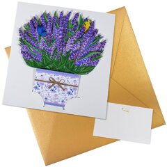 Lavender Bouquet 3D Flower Greeting Card