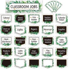 Schoolgirl Style Simply Boho Classroom Jobs Mini Bulletin Board Set (Classroom Jobs Bulletin Board)