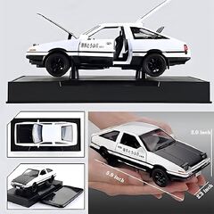 Mzexoma Initial D Toyota Trueno AE86 Alloy Diecast Car Model, Sports Car Toys for Kids and Adults,Pull Back Vehicles Toy Cars (Initial D)