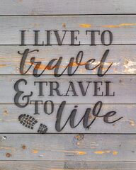 I Live To Travel Adventure Quotes Customized Decal Custom Vinyl (I Live To Travel And Travel To Live Adventure Outdoors Quote Beige Funny Gift 12 x)