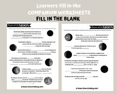 Phases of the Moon worksheets pdf