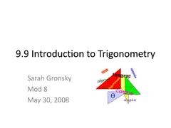 PPT - 9.9 Introduction to Trigonometry PowerPoint Presentation ...