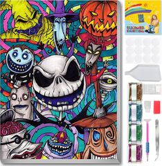 Halloween Diamond Painting Kits For Adults Nightmare Before Christmas Round Drill Diamond Dots Paintings (Nightmare Before Christmas)