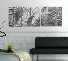 Statements2000 Silver Modern Metal Panels Abstract by Jon Allen (Abstract Metal Wall)