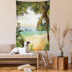 Amazon: Ambesonne Ocean Tapestry, Palm Coconut Trees and Ocean ...