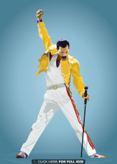Freddie Mercury (Freddie Mercury Iconic Pose Illustration)