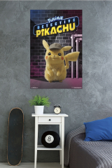 Trends International Pikachu ed s 14.72 x 22.37 (Hole in The - Pokemon: Detective Pikachu - Pikachu Collector Prin)