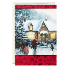 Hallmark Thomas Kinkade Ice Skating Christmas Cards