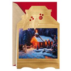 Hallmark Thomas Kinkade Christmas Card with Sound and Light