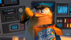 Penguins of Madagascar (Penguins Of Madagascar Skipper Chewing Cheezy Dibbles)