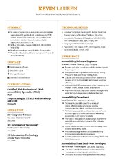 Accessibility Software Engineer CV Sample in 2024 - ResumeKraft