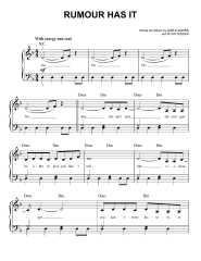 Adele Piano Sheets Music able | Activity Shelter