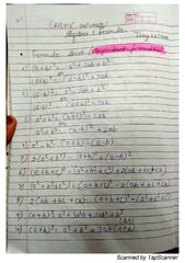 Algebra important formulas Handwritten Notes SHN Notes Shop