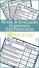 Writing Algebraic Expressions Worksheet - Maths Resource - Twinkl ...