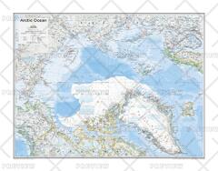 National Geographic: The Arctic - North Pole Map - 28 x 22 - Laminated (Arctic Ocean)