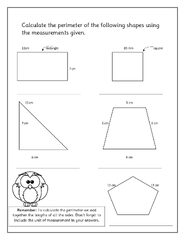 Free area and perimeter worksheet for 4th grade, area and