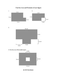 Area and Perimeter of Compound Shapes (A) - Worksheets Library