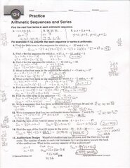 50 Arithmetic Sequence Worksheet Answers