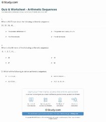 50 Arithmetic Sequence Worksheet Answers